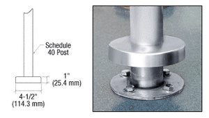CRL Polished Stainless CRS Stock Flange Mount Post