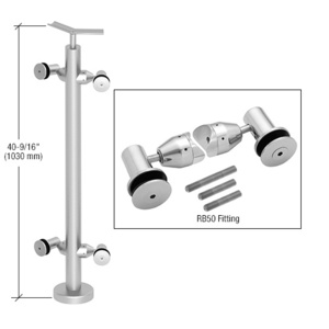 CRL Brushed Stainless P7 Series Railing 135º Angle Post Kit With RB50F Fittings