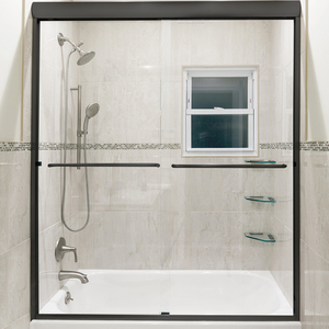 CRL Oil Rubbed Bronze 60" x 72" Cottage DK Series Sliding Shower Door Kit with Metal Jambs for 1/4" Glass