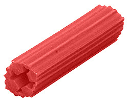 CRL 15/64" Hole, 1" Length 7-8-9 Screw Expanding PVC Red Screw Anchors