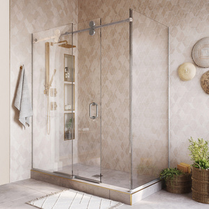 CRL White Frameless Shower Door Tapered Threshold