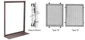 CRL Dark Bronze Custom Size Aluminum Mirror Frame With Shelf