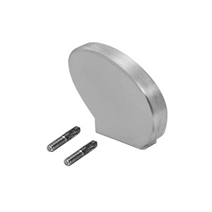 CRL-Blumcraft® Left-Hand Satin Anodized Decorative Flat End Caps for 376 Series Aluminum Cap Railings