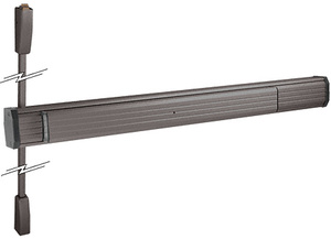 CRL Dark Bronze 36" x 96" Jackson® 1275 Push Pad Surface Vertical Rod Panic Exit Device