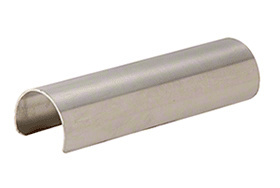 CRL 316 Stainless Steel Connector Sleeve for 1-1/2" Roll Form Cap Rails