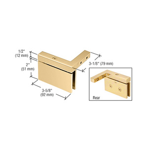 CRL Unlacquered Brass Cardiff Series Right Hand Mount Hinge