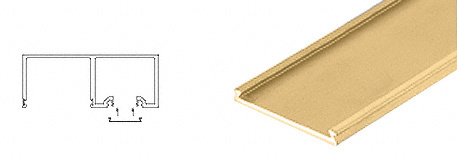 CRL Satin Brass Header Snap-In Filler - 120" Length