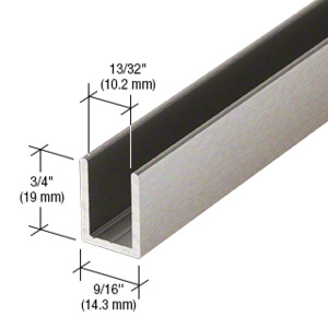 CRL-U.S. Aluminum A20033 Black Anodized 'L' Angle, 2-7/8 x 7/8 x 1/8 -  21'-2 Stock Length