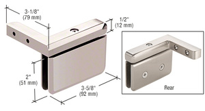 CRL Polished Nickel Prima 05 Series Left Hand Offset Mount Hinge