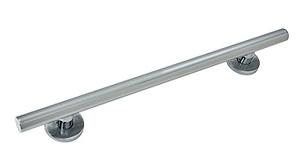 CRL Brushed Stainless Straight 18" Round Grab Bar