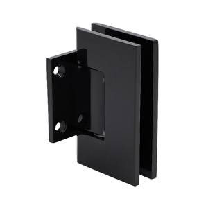 CRL All Black Geneva 074 Series Wall Mount Short Back Plate Hinge