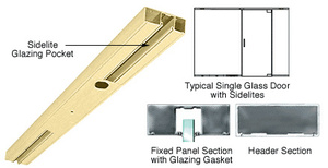 CRL Satin Brass Custom Length 4-1/2" Two Pocket Single Sided Door Header