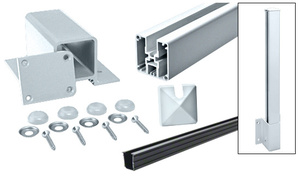 CRL Mill 1100 Series End Fascia Mount Post Kit