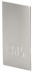 CRL Brushed Stainless End Cap for B5S Series Standard Square Base Shoe