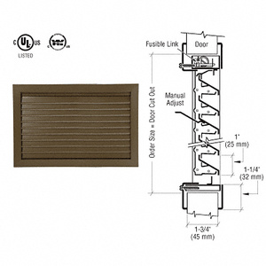 CRL 1900A Series 24" x 12" Door Louver