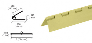 CRL Gold Anodized 1/2" Aluminum Piano Hinge - 144"