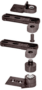 CRL Dark Bronze Offset Pivot Set for Aluminum Doors