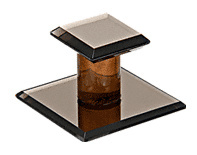 CRL Bronze Acrylic Stick-On Small Mirror Pull - 1-3/4" Square