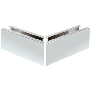 CRL Satin Anodized 12" Mitered 90º Corner Cladding for B5A Series SurfaceMate® Base Shoe