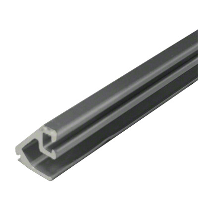 CRL-U.S. Aluminum Clear Anodized Beveled Door Glass Stop for 1/4