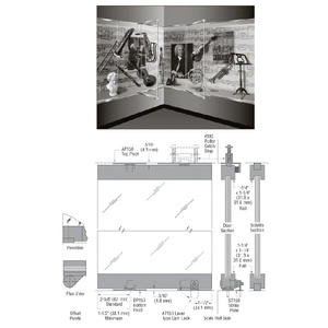 CRL-Blumcraft® Brushed Stainless 1301 Series Display Case Door - 1/2" Laminated Glass
