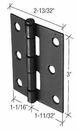 CRL Black 2-13/32" Storm and Screen Door Replacement Hinge