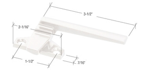 CRL White Right Hand Cam Handle Lock