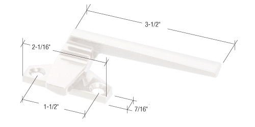 CRL White Right Hand Cam Handle Lock