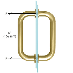 Bolt Through Pull Handles with 400mm Centres in Satin Brass Finish