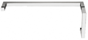 CRL Polished Chrome "SQ" Series Combination 6" Pull Handle 18" Towel Bar
