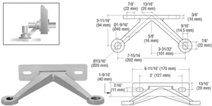 CRL Brushed Stainless Heavy-Duty Spider Fitting Double Arm "V" Wall Mount Frame