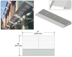 CRL Metallic Silver 6' 7700 Series Aluminum Sunshade System