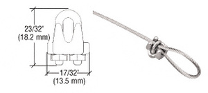 CRL Cable Loop Securing Clamp for Cable Display System