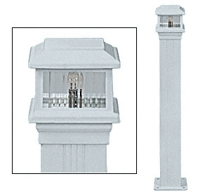 CRL Mill Decorative Cap Light for 4" x 4" Vertical Aluminum Post