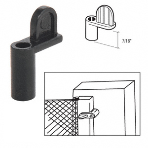 CRL Black 7/16" Diecast Window Screen Clip - Bulk