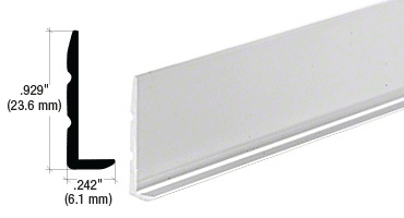 CRL Brite Anodized Aluminum 3/16" L-Bar Extrusion