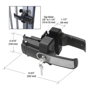 CRL Black/Brushed Aluminum Magnetic Lokk-Latch® Gate Lock
