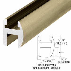 CRL Brushed Bronze Deluxe Shower Door Header Kit - 144"