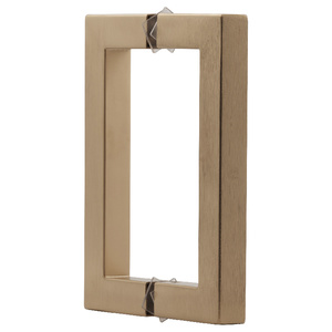 Satin Brass 6" Square Style Back-to-Back Handles