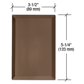 CRL Bronze Single Blank without Screw Holes Glass Mirror Plate