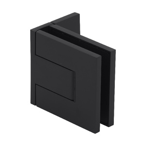 CRL Matte Black Palermo Adjustable Wall Mount Offset Back Plate Hinge  