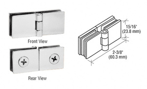 CRL Chrome Glass-to-Glass Inline Hinges