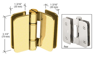  CRL Polished Brass Zurich 01 Series 180 Degree Glass-to-Glass Inswing Bi-Fold Hinge