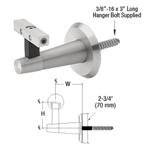 CRL-Blumcraft® Pacific Series Brushed Stainless Wall Mounted Hand Rail Bracket