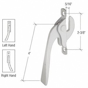 CRL Aluminum Left Hand Casement Window Lock - 2-3/8" Screw Holes