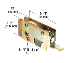 CRL 1-1/4" Nylon Wheel Mirror Door Roller Assembly for Bay King Doors