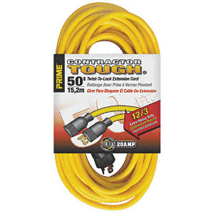 CRL 3-Conductor Twist-to-Lock Extension Cord