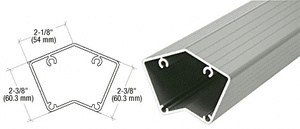 CRL Agate Gray 200, 300, 350, and 400 Series 48" 135 Degree Surface Mount Post