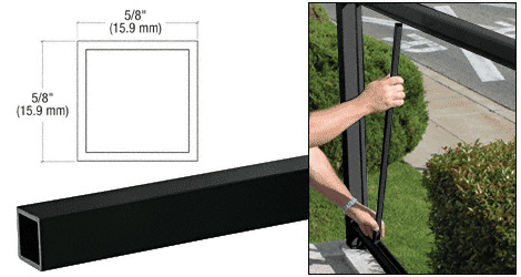 CRL Matte Black 100 Series 42" Picket