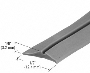 CRL Gray 1/2" Wide Glazing Spline - 100' Roll